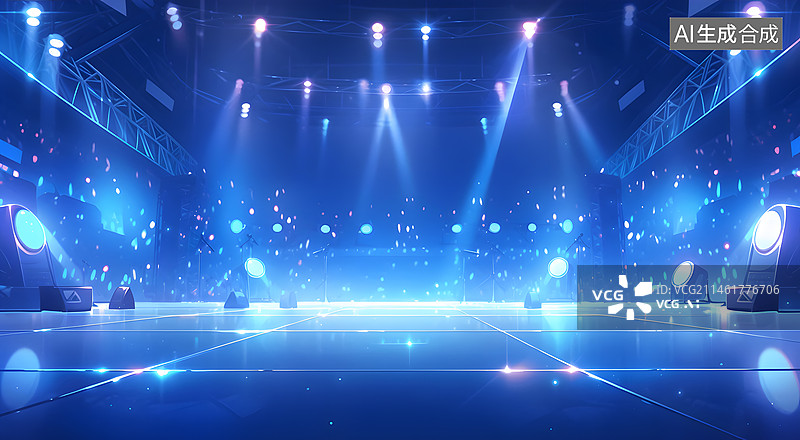 【AI数字艺术】五彩缤纷的演出舞台图片素材
