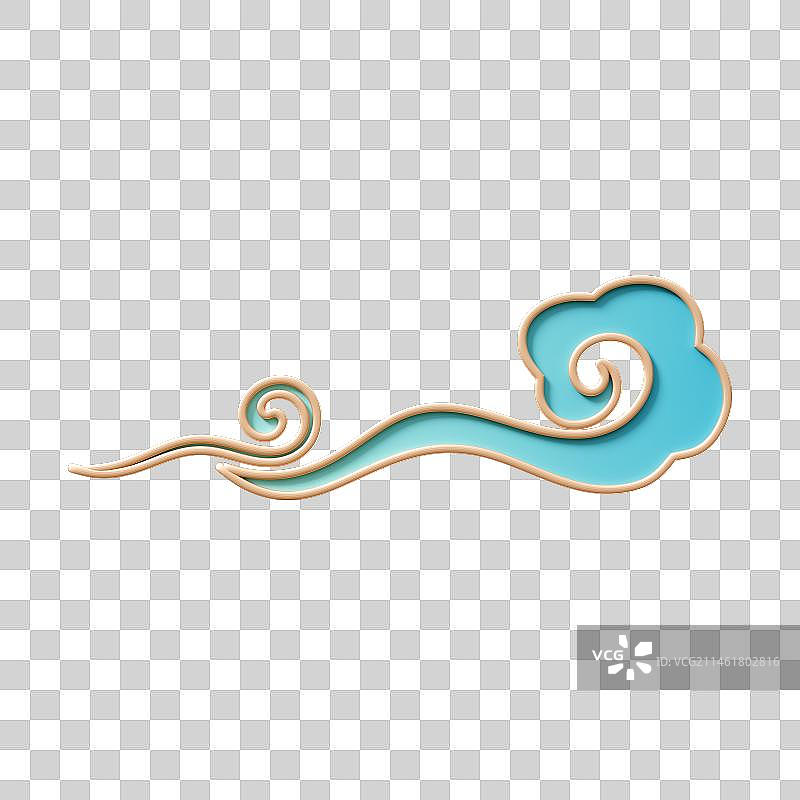 3D立体中国风国潮祥云免抠元素图片素材
