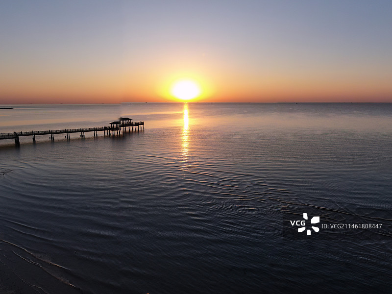 海边日出,宁静,迎接新年图片素材