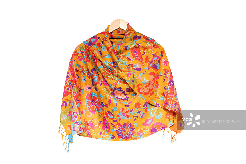 尼泊尔手工艺品，丝巾，披肩图片素材