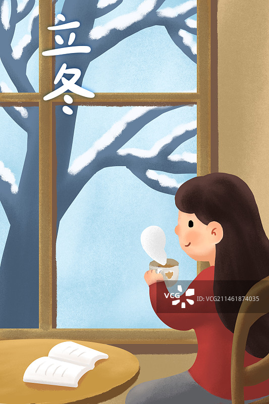 立冬 节气插画图片素材
