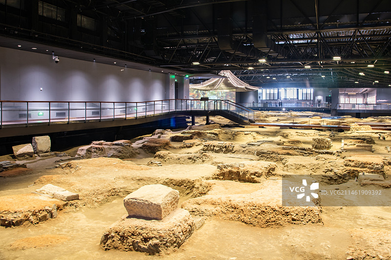 杭州 德寿宫 南宋德寿宫遗址博物馆 历史文化景点 古代遗址 历史遗迹 考古现场 遗址发掘实景 文物图片素材