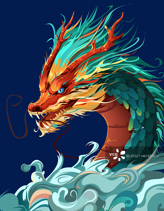 2024龙年矢量插画图片素材