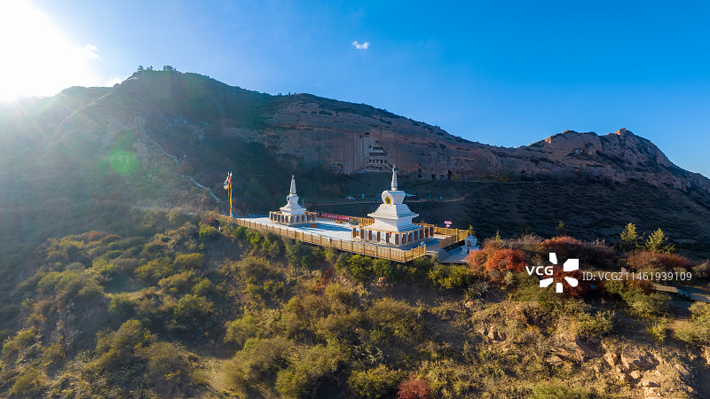 张掖马蹄寺石窟图片素材