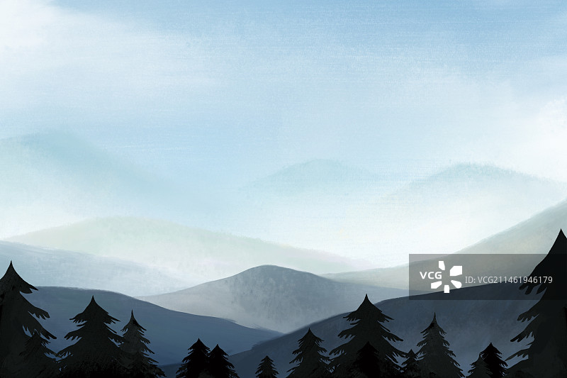 迷雾森林图片素材