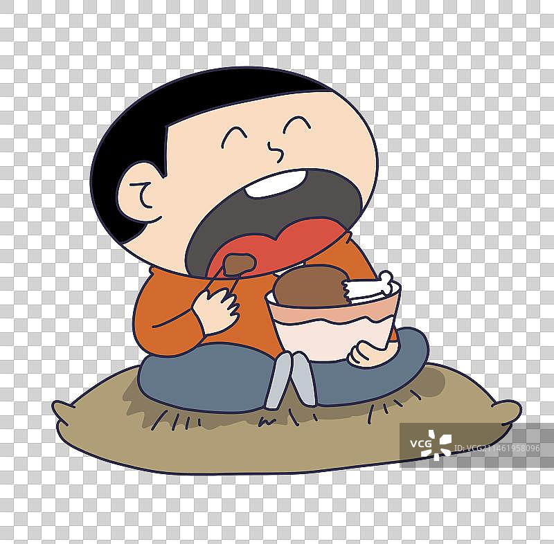 元素：吃饭的人物图片素材