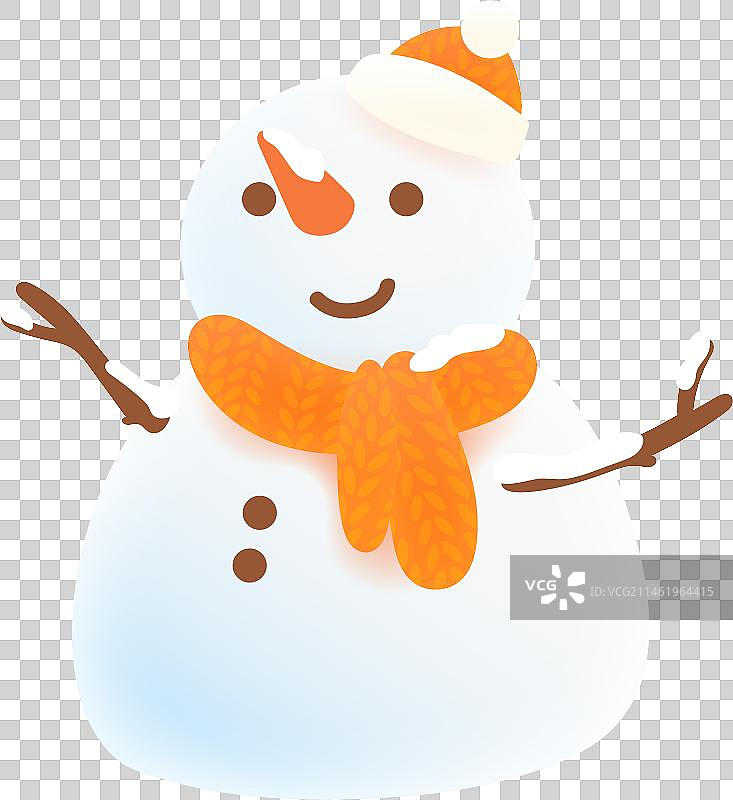 雪人冬季圣诞节大学小雪元素矢量插画图片素材