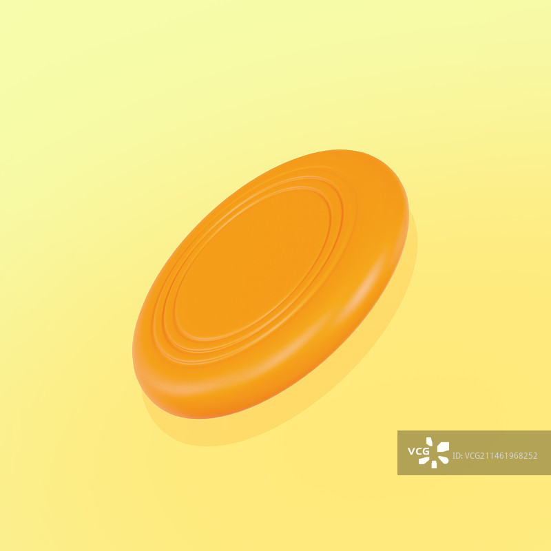 3D立体飞盘运动体育元素插画图片素材