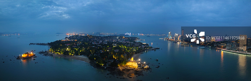 福建省厦门市思明区鼓浪屿航拍图片素材