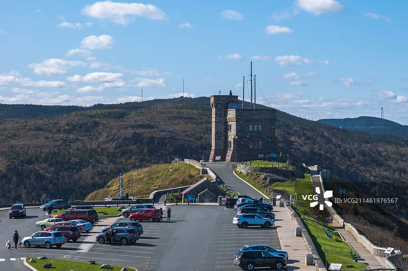 加拿大大西洋城市地标卡伯特塔的高角度视野图片素材