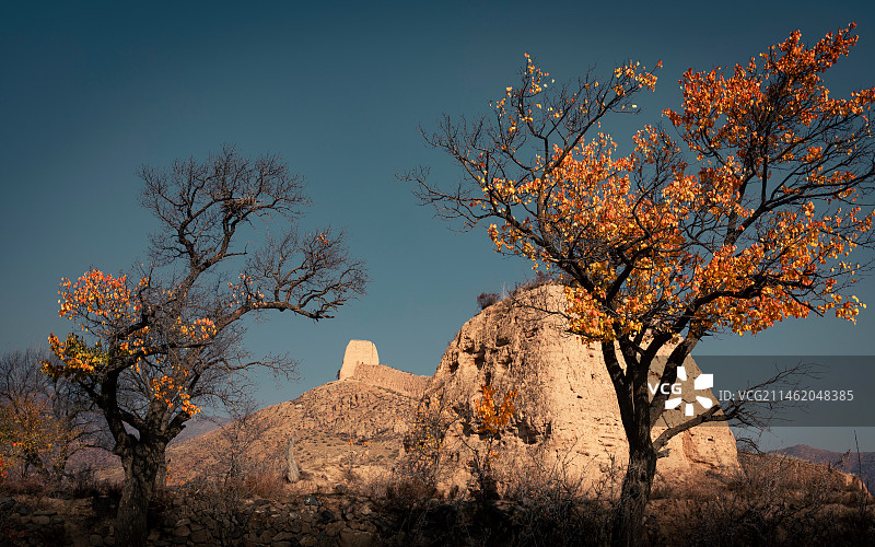 山西长城秋色图片素材