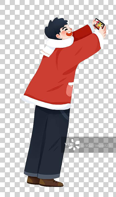 春节年俗插画庙会元素人群人物图片素材