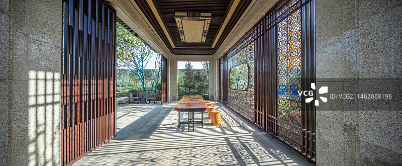 别墅庭院走廊图片素材