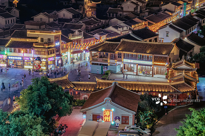 漳州古城夜景图片素材