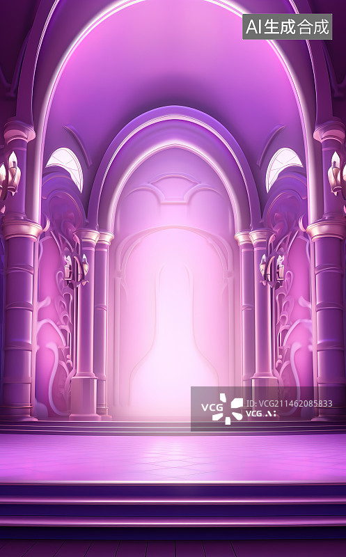 【AI数字艺术】蓝色清真寺的低角度视图图片素材