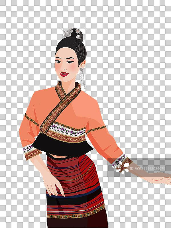 中国少数民族傣族元素图片素材