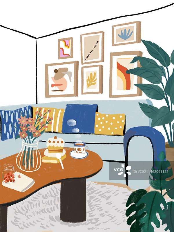 客厅一角图片素材