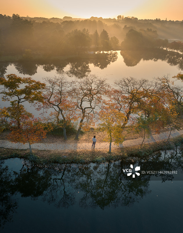 南京前湖秋色图片素材