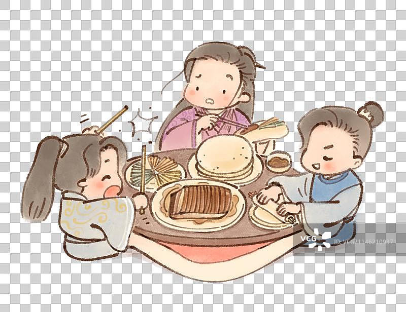 吃春饼图片素材