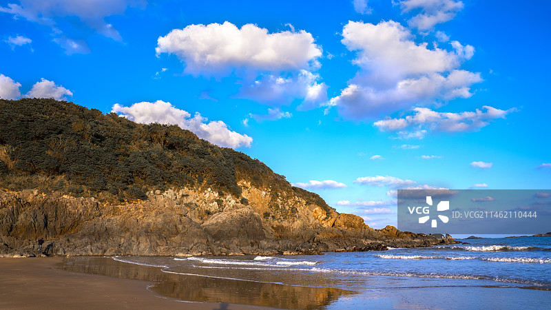 浙江舟山群岛十里金沙沙滩图片素材