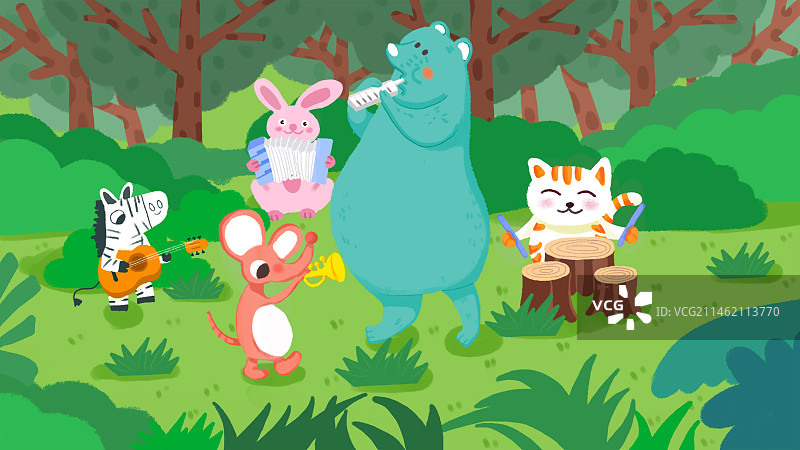 森林音乐会图片素材