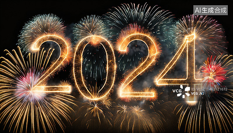 【AI数字艺术】城市风光烟花表演，烟花2024年图片素材