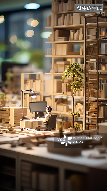 【AI数字艺术】创意微距微型小世界图片素材