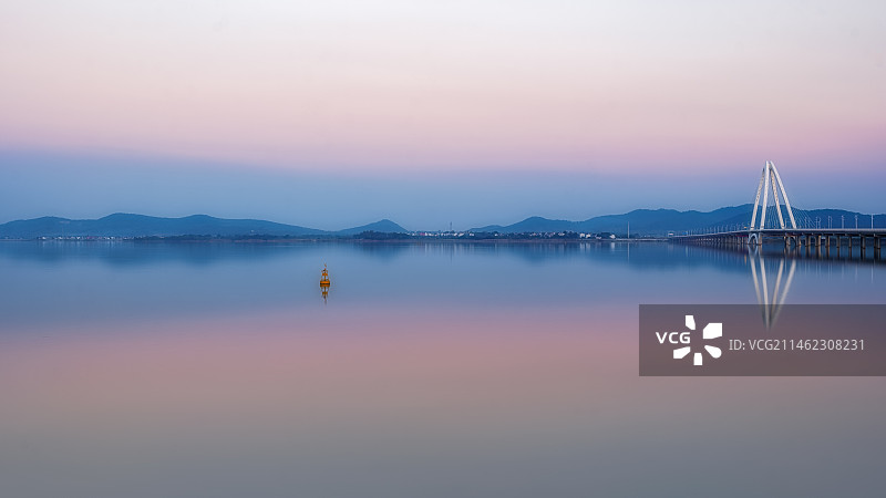 认得醉翁语，山色有无中 南京高淳固城湖暮色图片素材