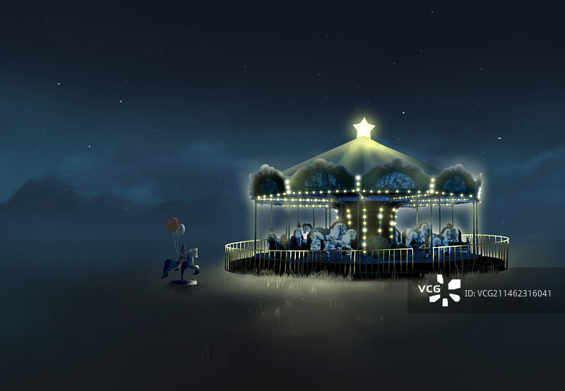 旋转木马图片素材