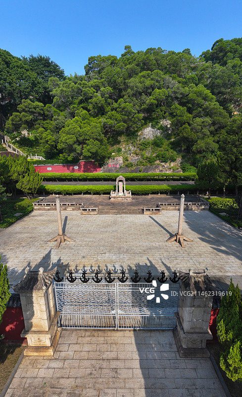福建省福州市马尾区船政文化景区罗星塔公园航拍图片素材
