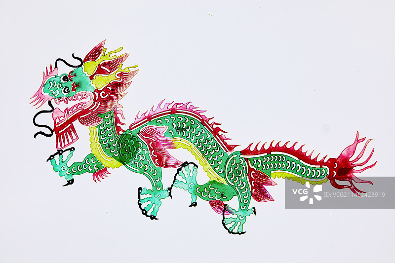 中国传统皮影龙图片素材