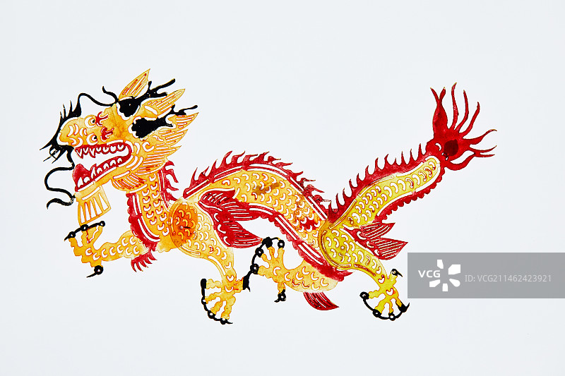 中国传统皮影龙图片素材