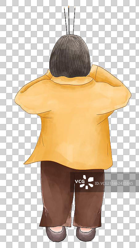 焚香拜月 祭拜祖先的女人背影图片素材