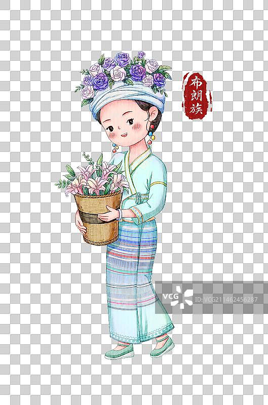 布朗族少女图片素材