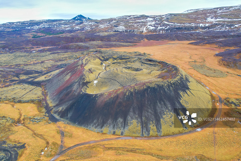 航拍火山图片素材