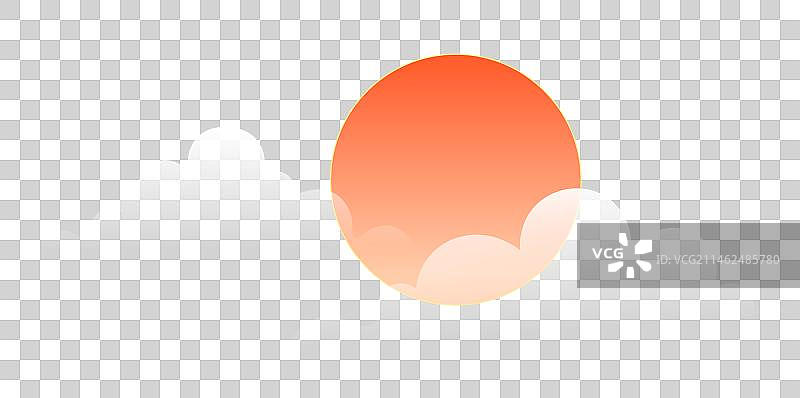中秋节的明月与祥云 太阳与祥云元素图片素材