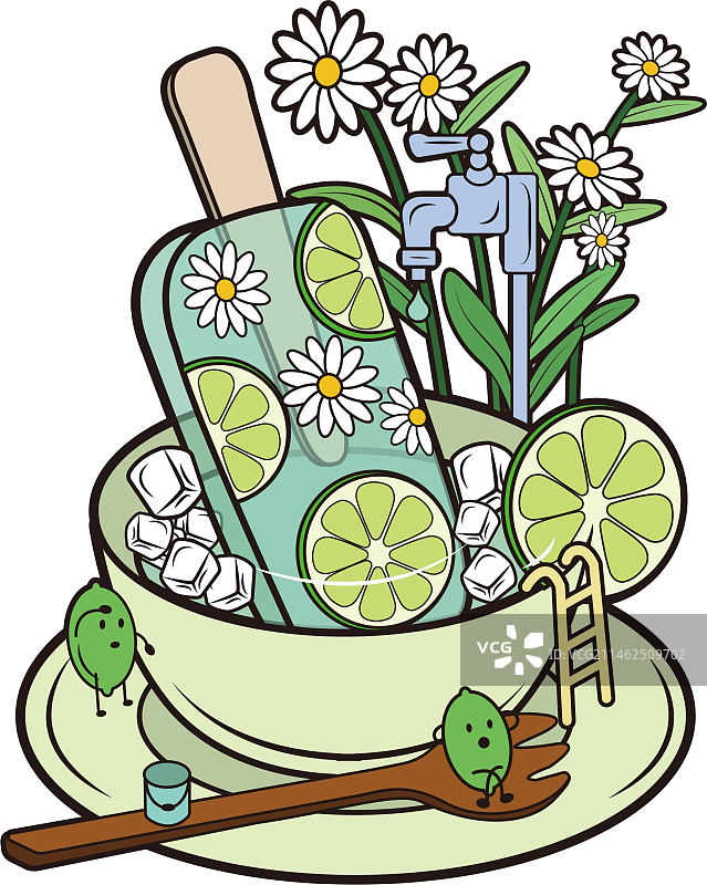 夏日清新创意茶饮图片素材