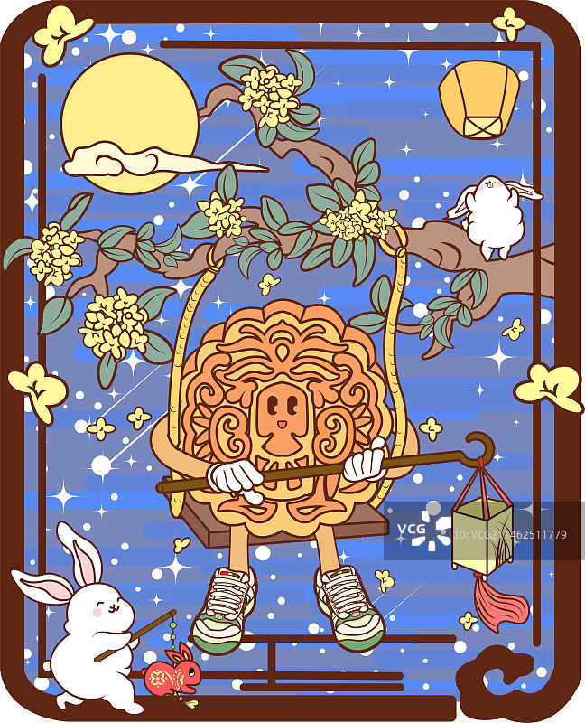中秋节主题插画图片素材