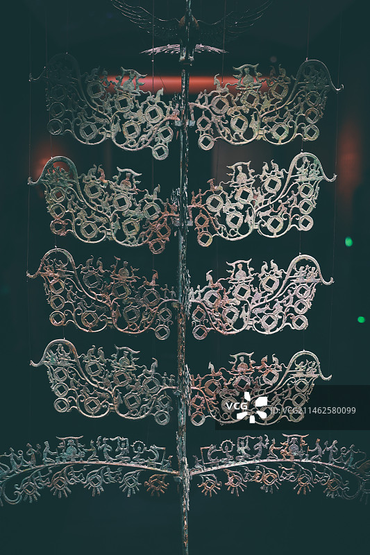 四川博物馆摇钱树图片素材