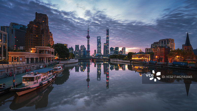 乍浦路桥晨曦图片素材