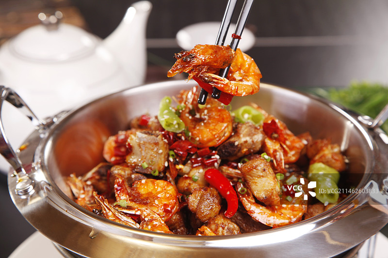 海鲜麻辣海鲜锅图片素材