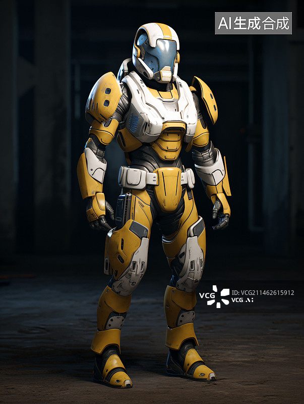 【AI数字艺术】机器人，外骨骼，装甲，钢铁侠，未来科技，动力，铠甲，游戏角色，特写，未来战士，图片素材