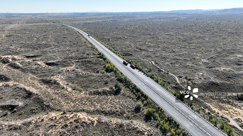 甘肃省武威市古浪县土门镇公路风光图片素材