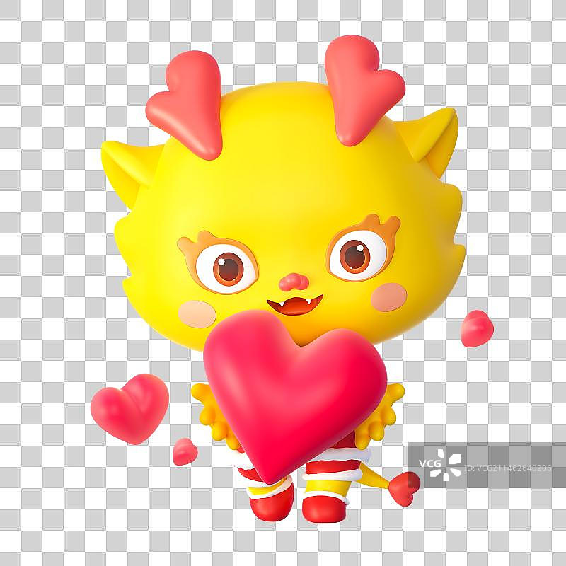 龙年可爱龙卡通形象图片素材