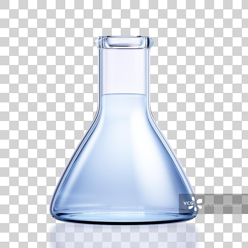3D渲染的玻璃实验用具图片素材
