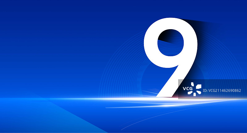 蓝色科技抽象背景倒计时9海报设计图片素材