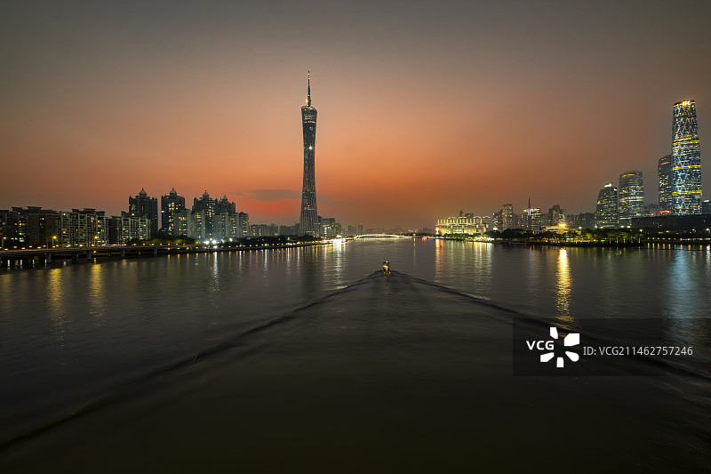 珠江的黄昏图片素材