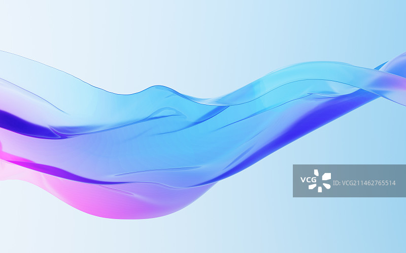 流动的透明布料背景3D渲染图片素材