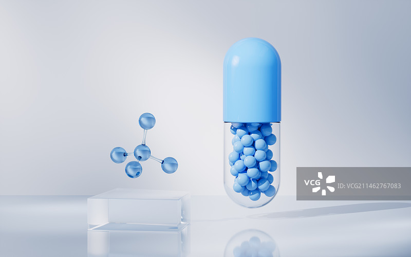 分子与药物3D渲染图片素材