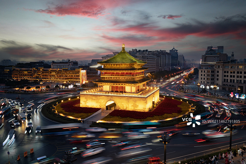 西安钟楼图片素材